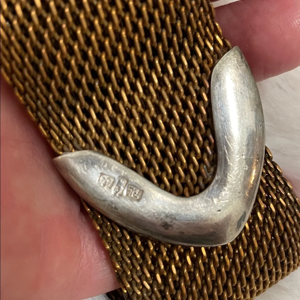 VTG Ralph Lauren Metal Mesh Belt with Silver Buckle